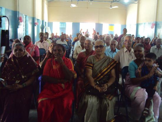 Senior citizens enjoying the gathering