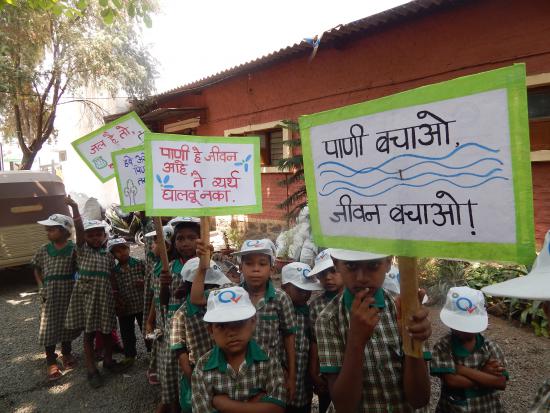 Children Shouting-Save Trees, Save Water